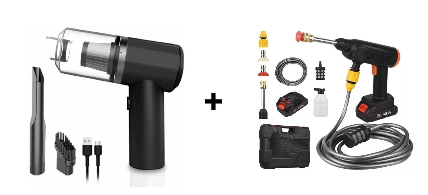 Combo Hidrolavadora con accesorios + Aspiradora 3 en 1