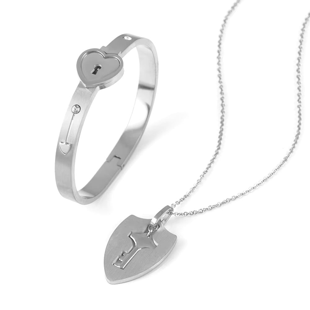 Combo Pulsera Corazón + Llave collar [Caja de Lujo GRATIS]