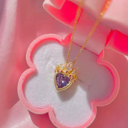 Combo Princesa Rapunzel Anillo + Collar [Estuche Corona Rosa GRATIS]