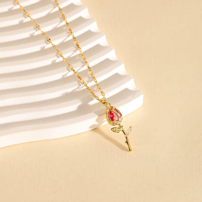 Collar Tulipán Rojo [Estuche de Lujo GRATIS]