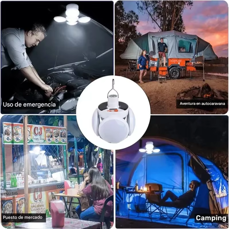 BOMBILLA LED SOLAR EXPANDIBLE