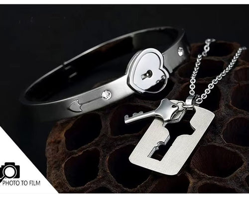 Combo Pulsera Corazón + Llave collar [Caja de Lujo GRATIS]